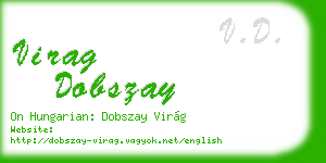virag dobszay business card